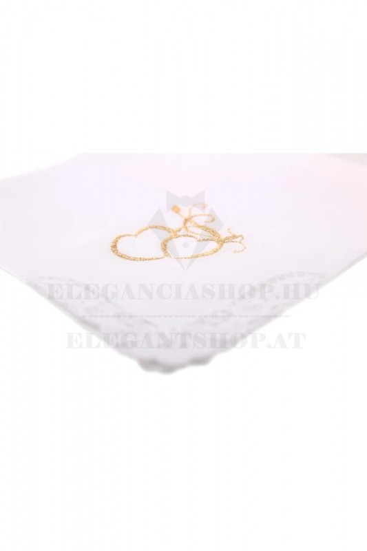 Női hímzett esküvői zsebkendő - Szív Női hímzett esküvői zsebkendő - Szív