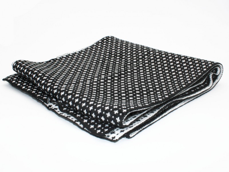 Newsmen kétoldalas kötött sál - Fekete Newsmen kétoldalas kötött sál - Fekete