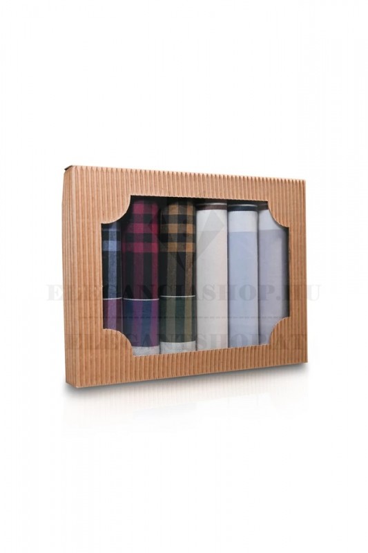 Ajándék zsebkendő szett - 6 db/csomag Pamut zsebkendő Ajándék zsebkendő szett - 6 db/csomag Pamut zsebkendő