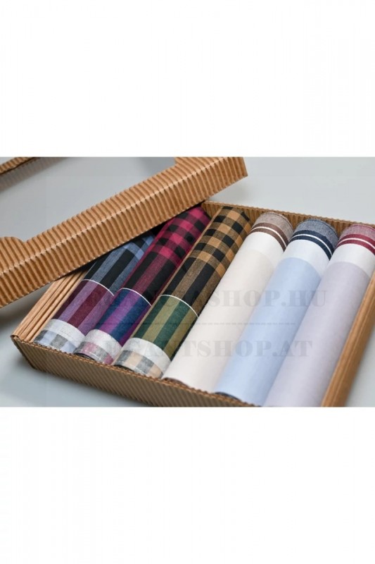 Ajándék zsebkendő szett - 6 db/csomag Pamut zsebkendő Ajándék zsebkendő szett - 6 db/csomag Pamut zsebkendő