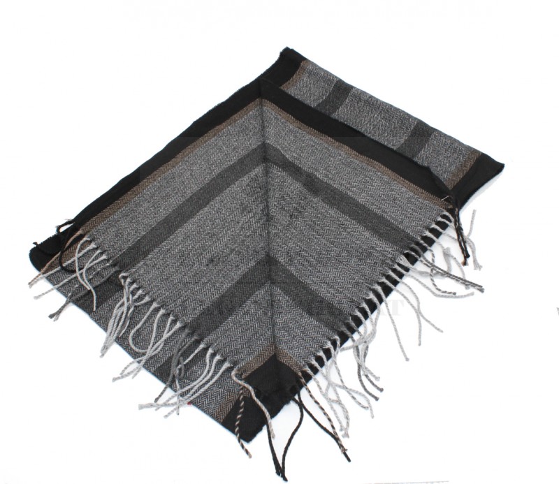    Newsmen unisex kötött sál - Szürke csíkos Férfi kesztyű, sál