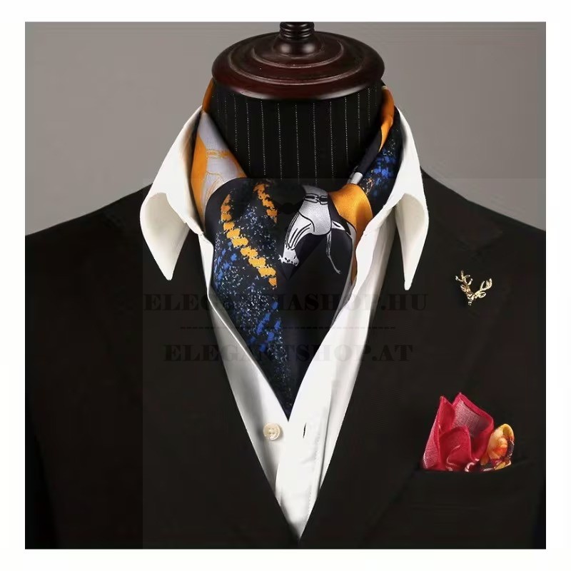 Férfi exklúzív sál - Kék-napsárga Férfi exklúzív sál - Kék-napsárga