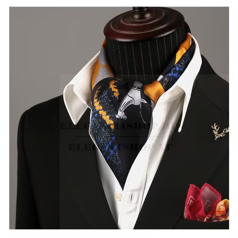 Férfi exklúzív sál - Kék-napsárga Férfi exklúzív sál - Kék-napsárga