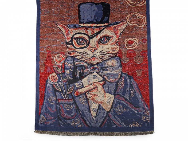              Kendő rojtos kasmir cica - 65x190 cm Női divatkendő és sál