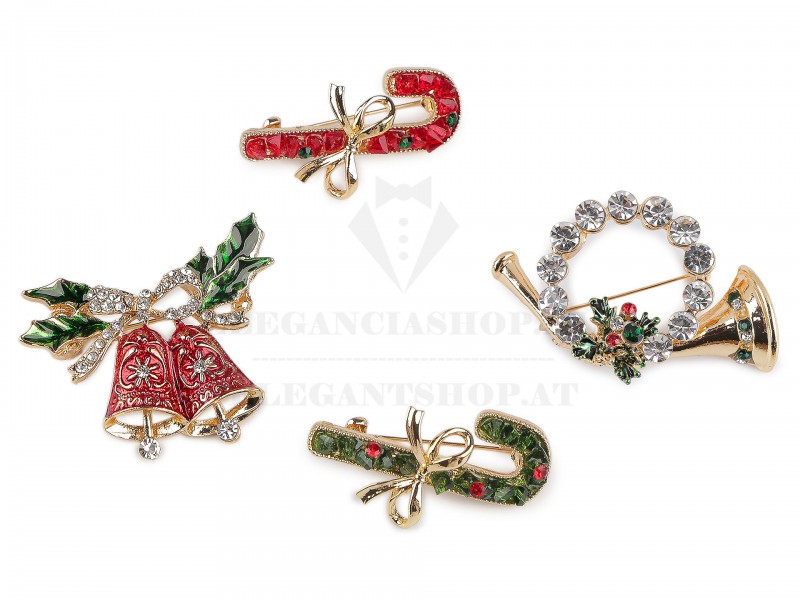 Karácsonyi bross csiszolt kövekkel Karácsonyi bross csiszolt kövekkel