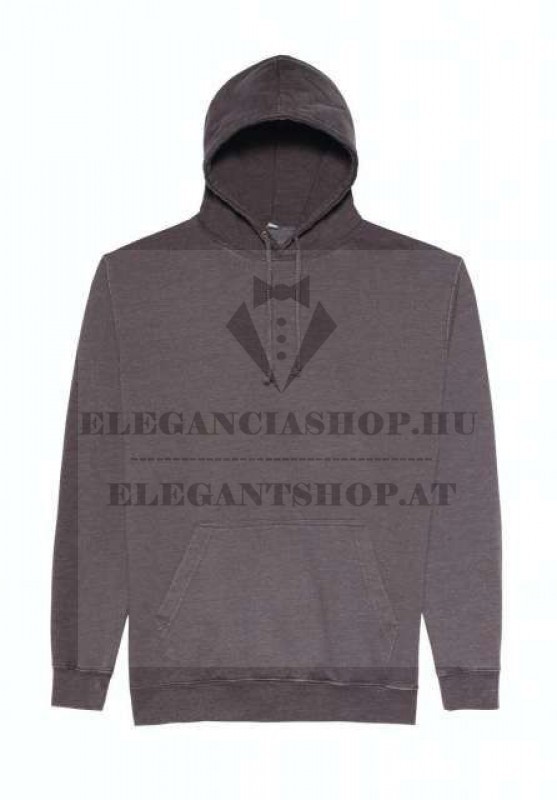 Unisex pamut kapucnis pulóver - Mosott szürkés-barna Extra méret Unisex pamut kapucnis pulóver - Mosott szürkés-barna Extra méret