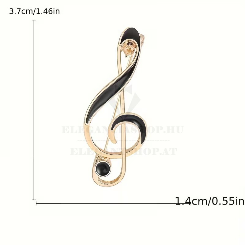                     Violinkulcs bross Mandzsetta, Nyakkendőtű