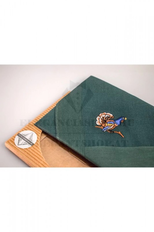                  Hímzett pamut zsebkendő - Fajdkakas Pamut zsebkendő