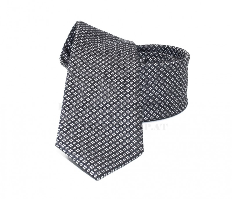                    NM slim szövött nyakkendő - Fekete aprópöttyös Csíkos nyakkendő