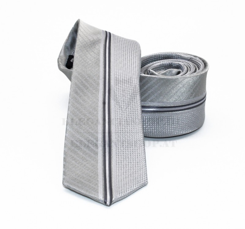                    NM slim szövött nyakkendő - Ezüst csíkos Aprómintás nyakkendő