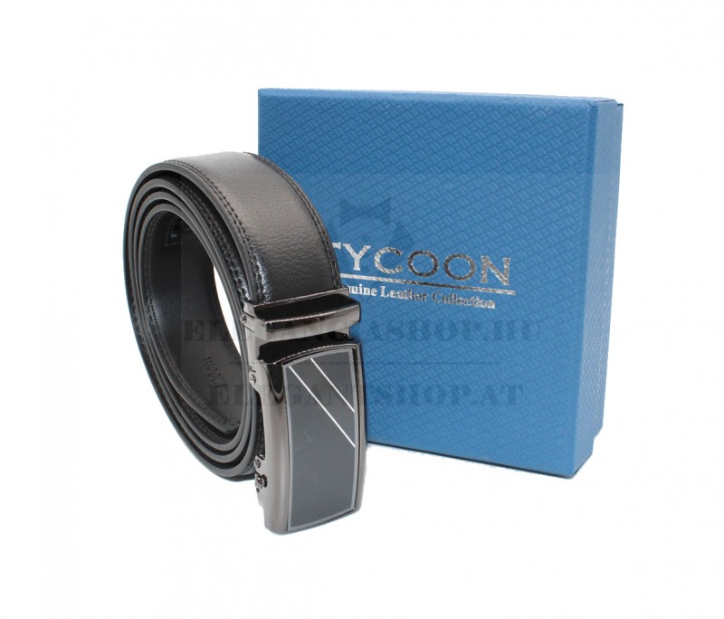 Tycoon férfi bőr öv díszdobozban - Fekete Férfi öv, ékszer Tycoon férfi bőr öv díszdobozban - Fekete Férfi öv, ékszer