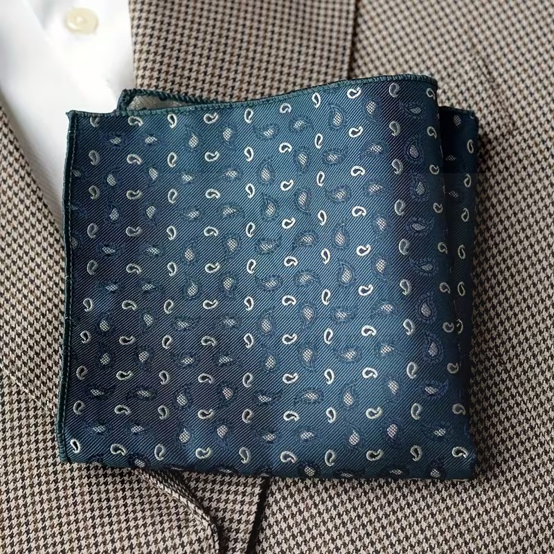                     Exkluzív díszzsebkendő - Kék mintás