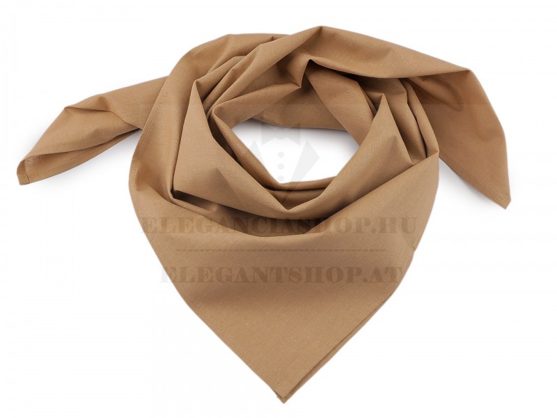 Pamut női kendő 70x70 - Drapp Női divatkendő és sál
