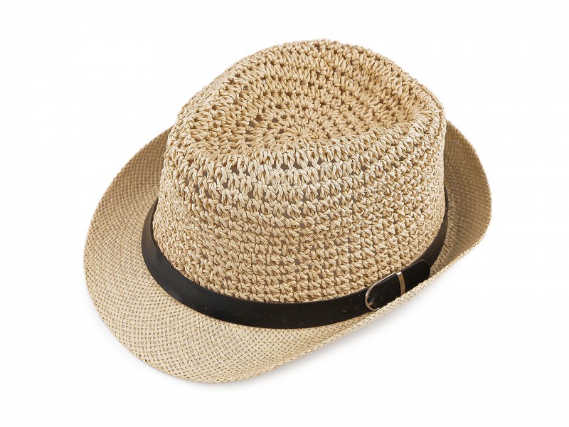                                         Unisex nyári szalmakalap - Drapp Női sapka,kesztyű,sál