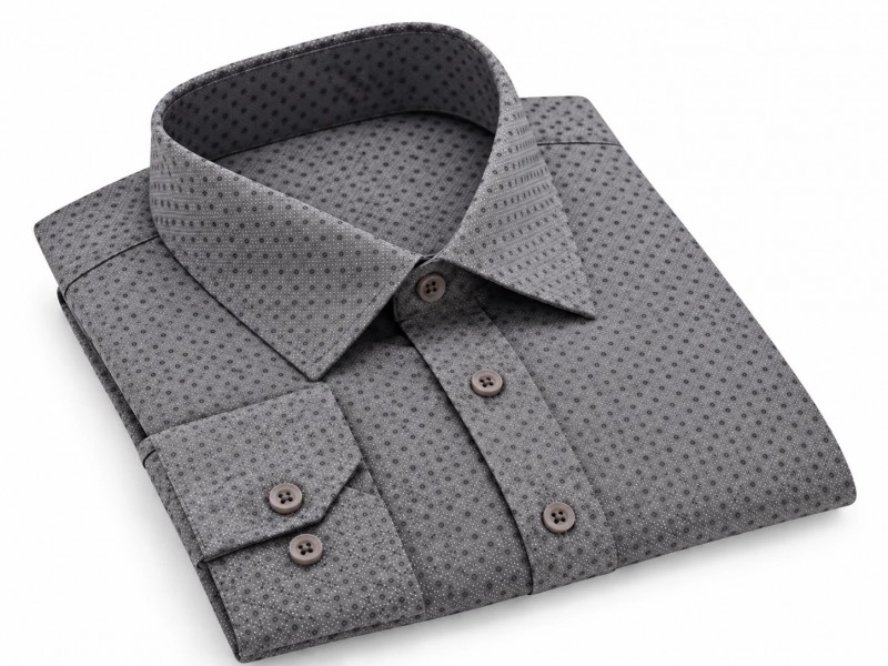 NM h.u slim fit elasztikus ing - Szürke pöttyös Mintás ing NM h.u slim fit elasztikus ing - Szürke pöttyös Mintás ing