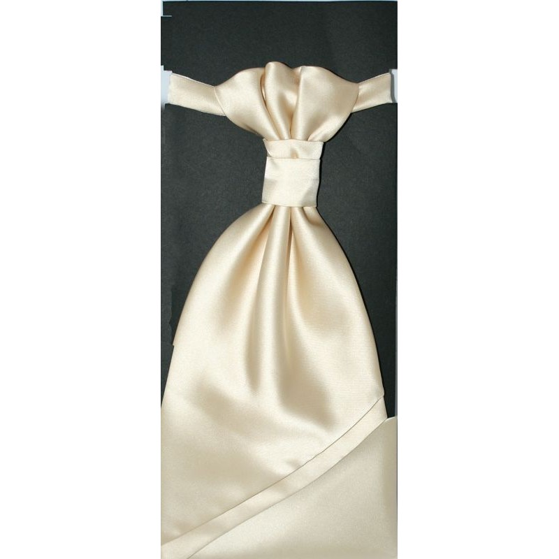 Goldenland francia nyakkendő,díszzsebkendővel - Ecru