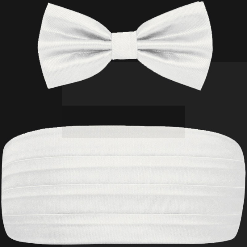  Spanyolöv-csokornyakkendő szett - Fehér Csokornyakkendő
