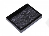Paisley díszzsebkendő dobozban - Fekete Diszzsebkendő