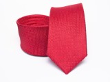 Prémium selyem slim nyakkendő - Piros