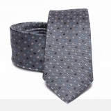  Prémium selyem nyakkendő - Szürke aprómintás