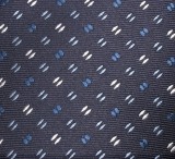 Prémium selyem nyakkendő - Sötétkék aprómintás