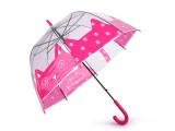 Átlátszó kislány esernyő - Cica Gyerek esernyő, esőkabát
