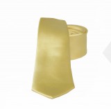                 NM slim szatén nyakkendő - Halványsárga Egyszínű nyakkendő