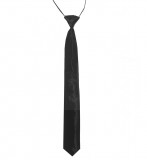 Szatén gumis nyakkendő - Fekete
