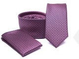    Prémium slim nyakkendő szett - Lila mintás Aprómintás nyakkendő