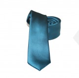                            NM slim szatén nyakkendő - Olajkék