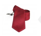                    NM slim szövött nyakkendő - Meggypiros Aprómintás nyakkendő