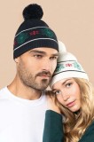   Unisex téli kötött bojtos sapka Női sapka,kesztyű,sál