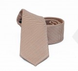                    NM slim szövött nyakkendő - Bézs pöttyös Aprómintás nyakkendő