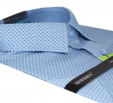      Newsmen elasztikus 80% pamut r.u slim ing - Kék mintás Mintás ing