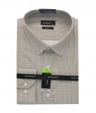            NM h.u slim fit elasztikus ing - Drapp mintás Slim, Smart fazon