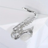                        Bross kitűző saxofon Kitűzők, Brossok