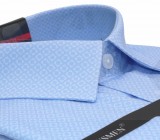                              NM h.u normál fit elasztikus ing - Világoskék mintás Hosszúujjú ing