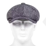                     Gatsby férfi sapka - Szürke halszálkás Férfi kalap, sapka