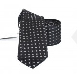                    NM slim szövött nyakkendő - Fekete aprópöttyös Aprómintás nyakkendő