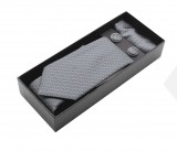                          NM nyakkendő szett - Sötétszürke aprómintás