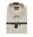                              NM h.u normál fit elasztikus ing - Drapp szövött Hosszúujjú ing