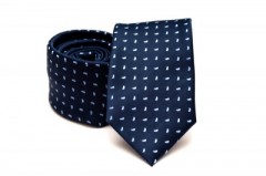    Prémium nyakkendő - Kék-fehér mintás 