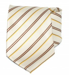  Goldenland nyakkendő - Drapp-sárga csíkos 