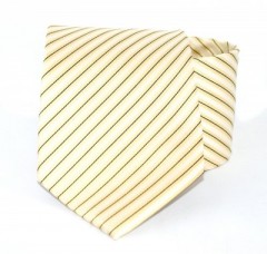  Goldenland nyakkendő - Drapp-arany csíkos 