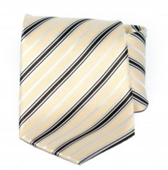  Goldenland nyakkendő - Drapp-fekete csíkos 