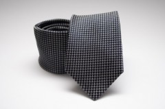Prémium selyem nyakkendő - Fekete kockás 