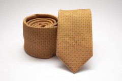 Prémium slim nyakkendő - Mustársárga pöttyös Aprómintás nyakkendő