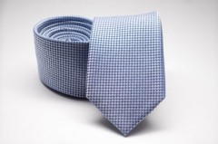 Prémium selyem nyakkendő - Kék mintás 