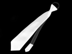 Szatén állítható nyakkendő - Fehér 
