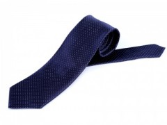 Szatén pöttyös nyakkendő - Sötétkék Aprómintás nyakkendő